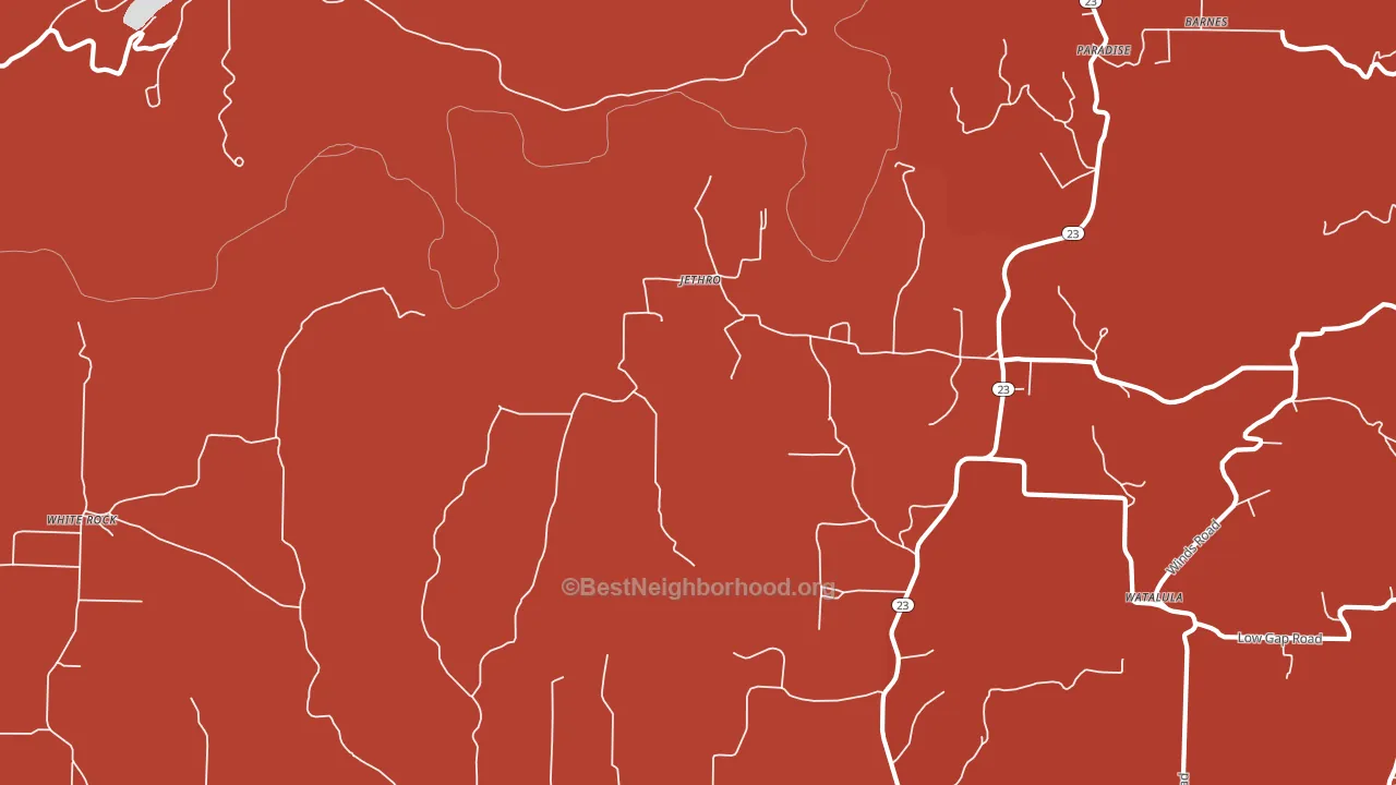 Jethro, AR block-group political-lean map