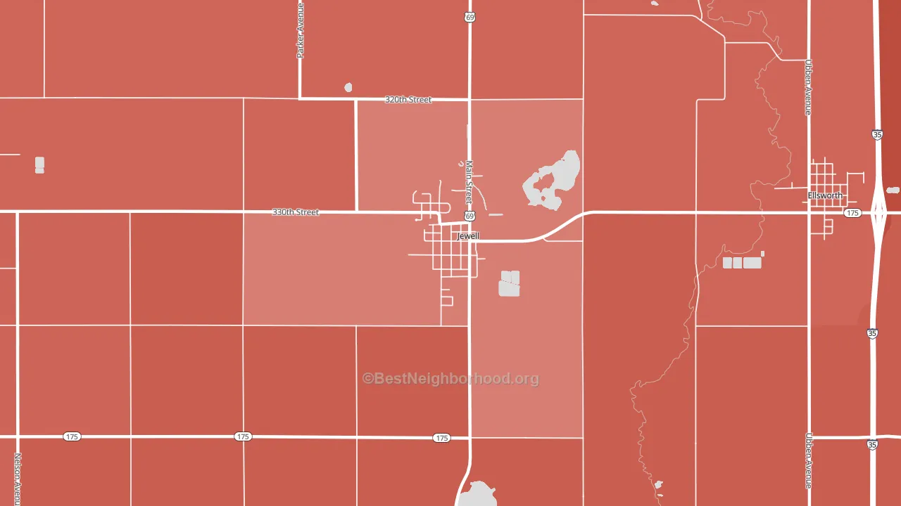 Jewell Junction, IA block-group political-lean map