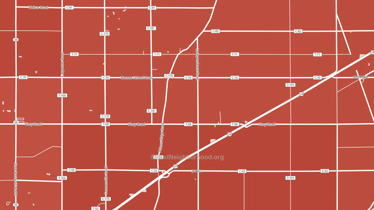 Jewell, OH block-group political-lean map