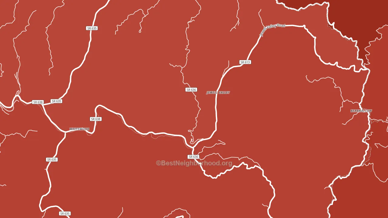 Jewell Valley, VA block-group political-lean map