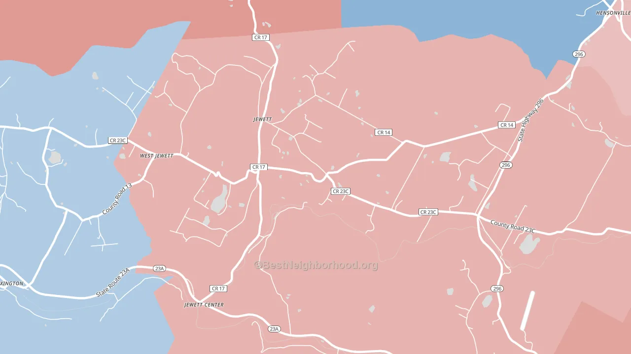 Jewett, NY block-group political-lean map