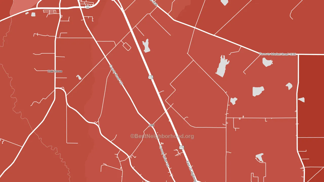 Jiba, TX block-group political-lean map