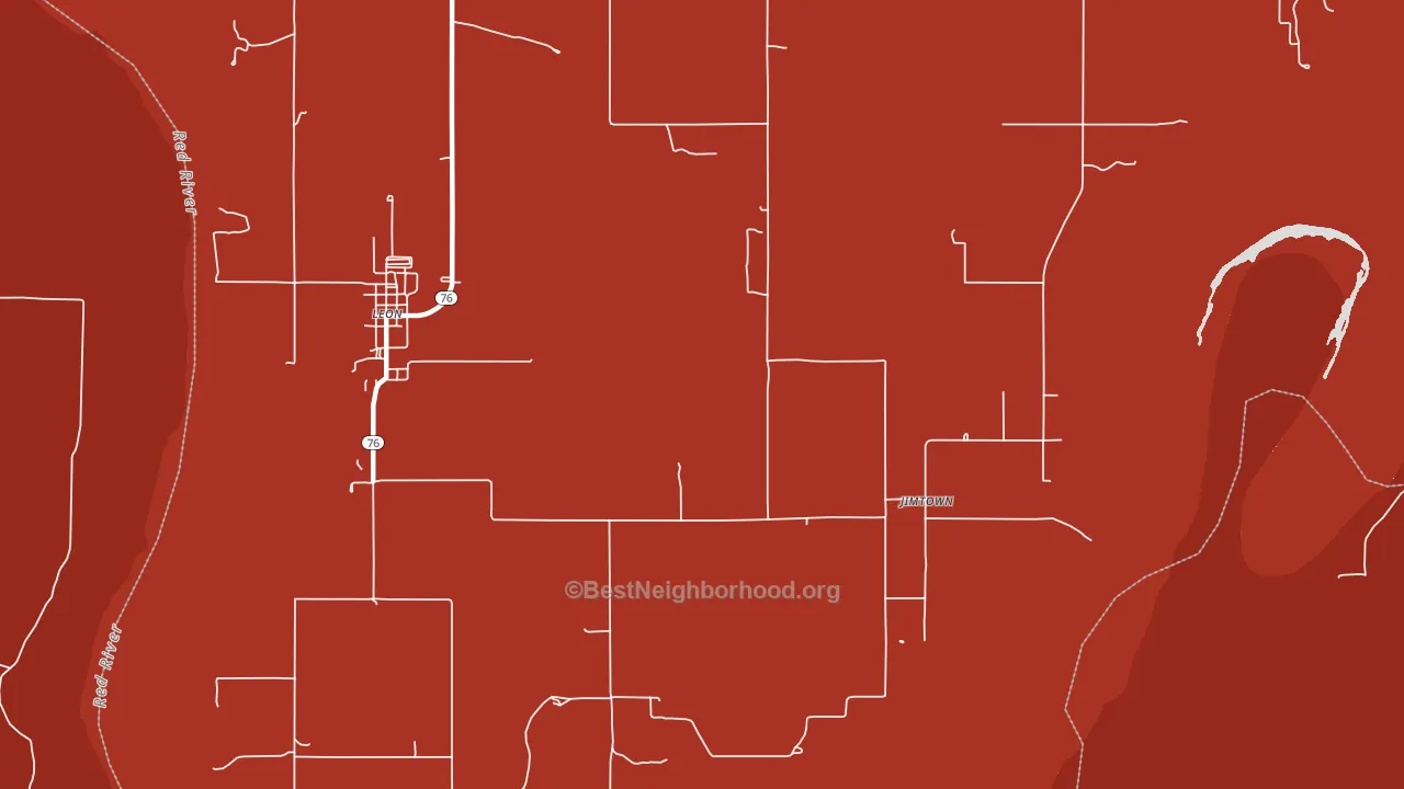 Jimtown, OK block-group political-lean map