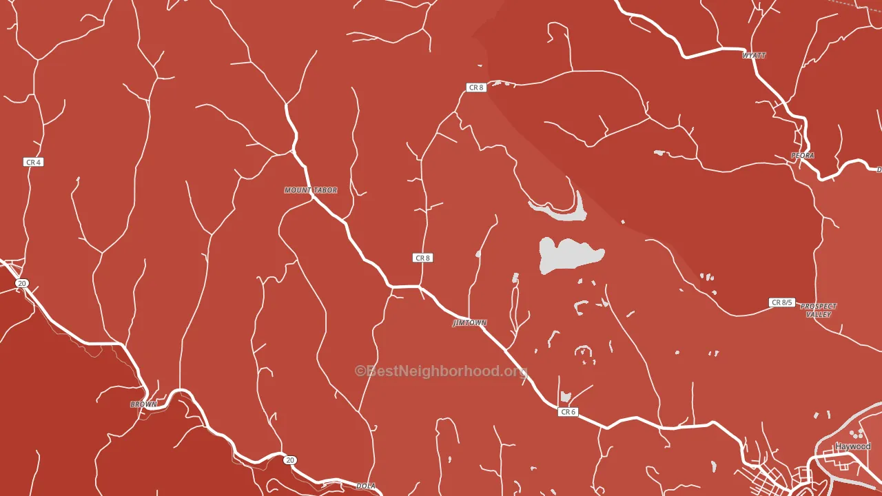 Jimtown, WV block-group political-lean map