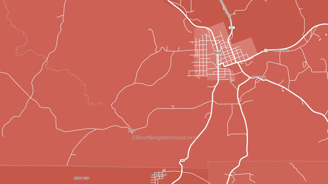 Jo Jo, PA block-group political-lean map
