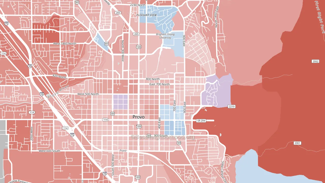 Joaquin, Provo, UT block-group political-lean map