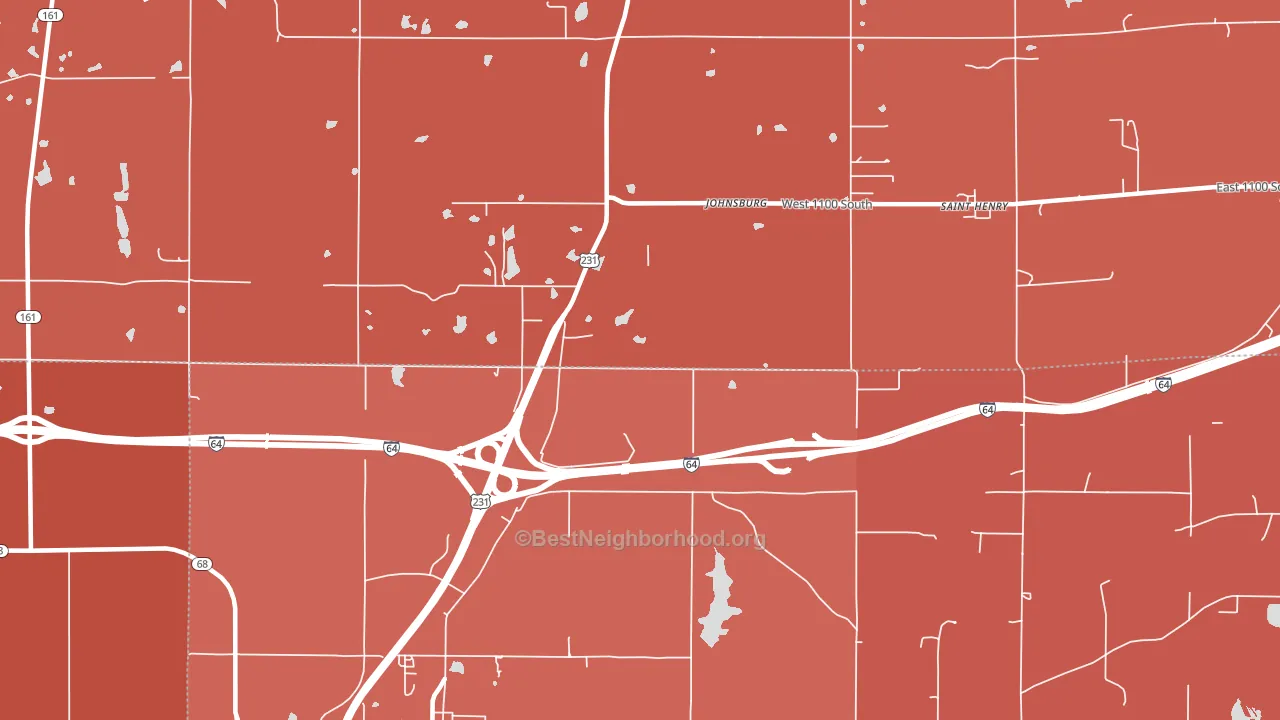 Johnsburg, IN block-group political-lean map