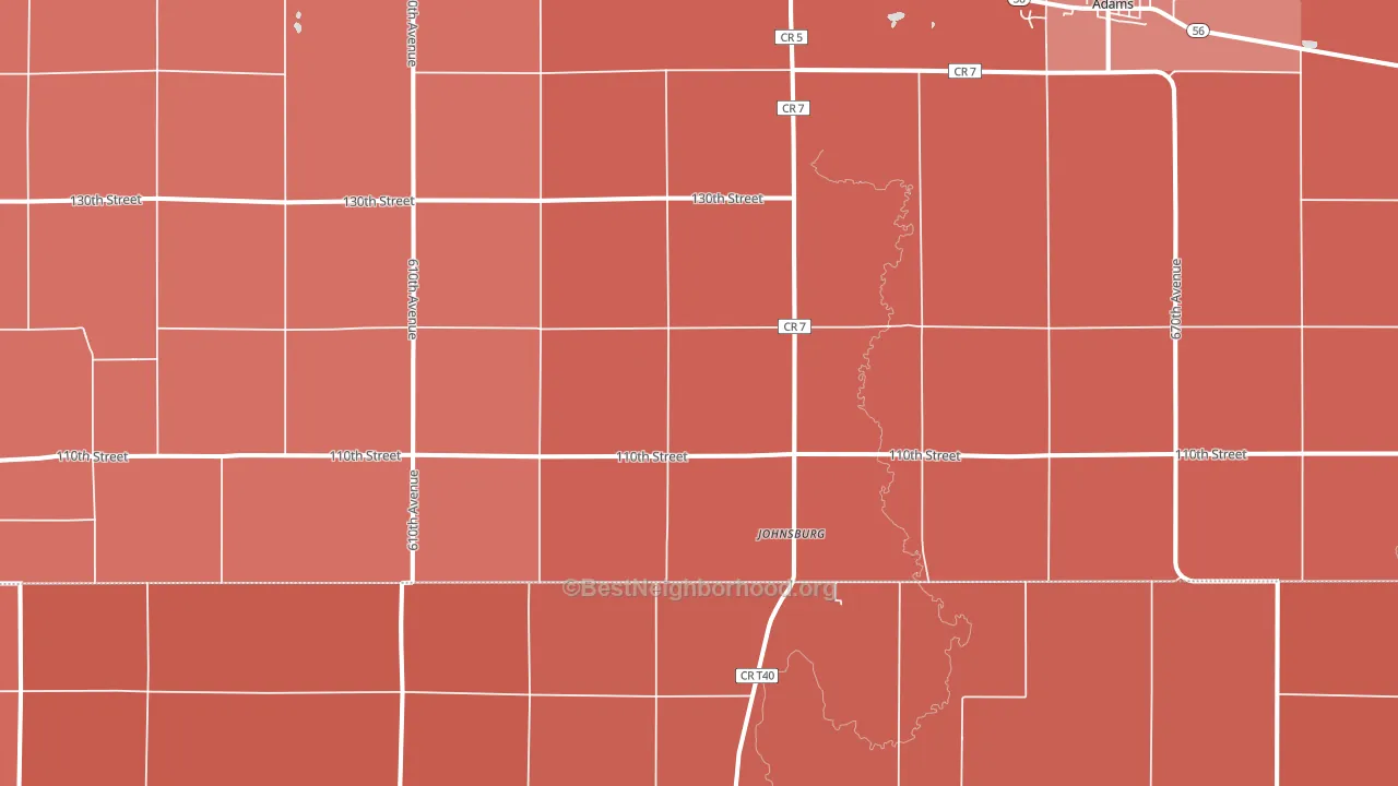 Johnsburg, MN block-group political-lean map