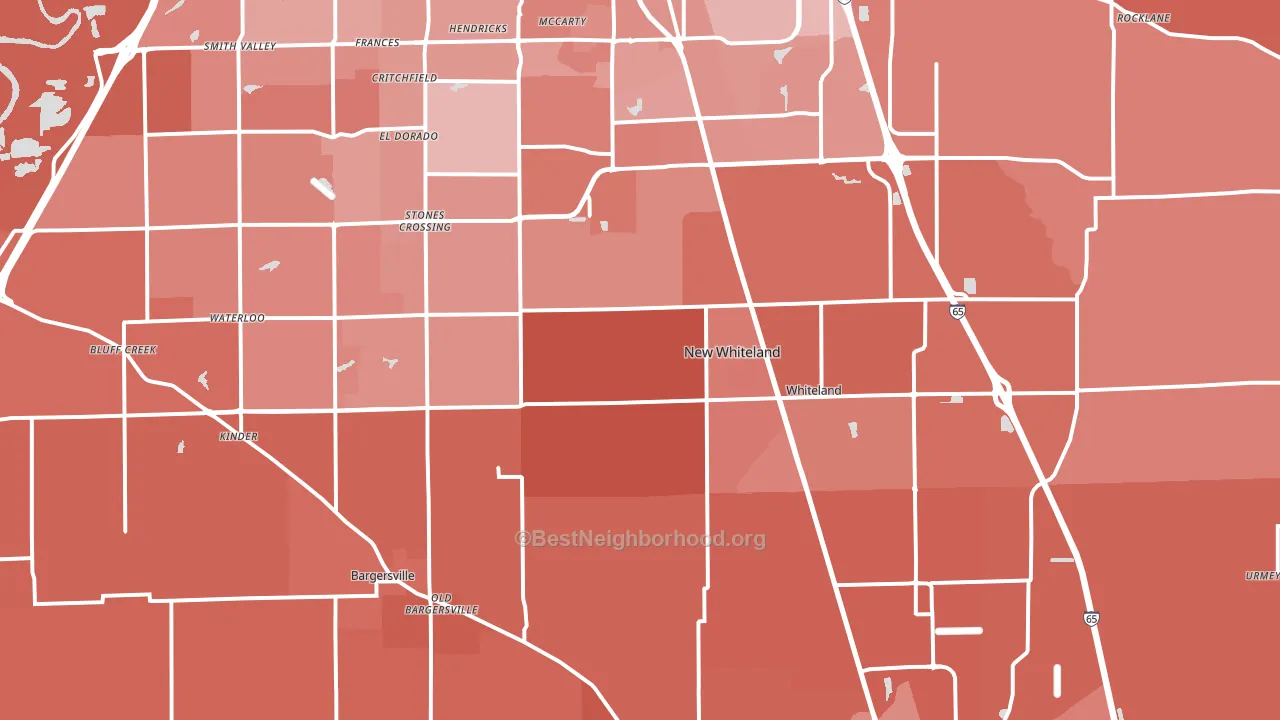 Johnson County, IN block-group political-lean map