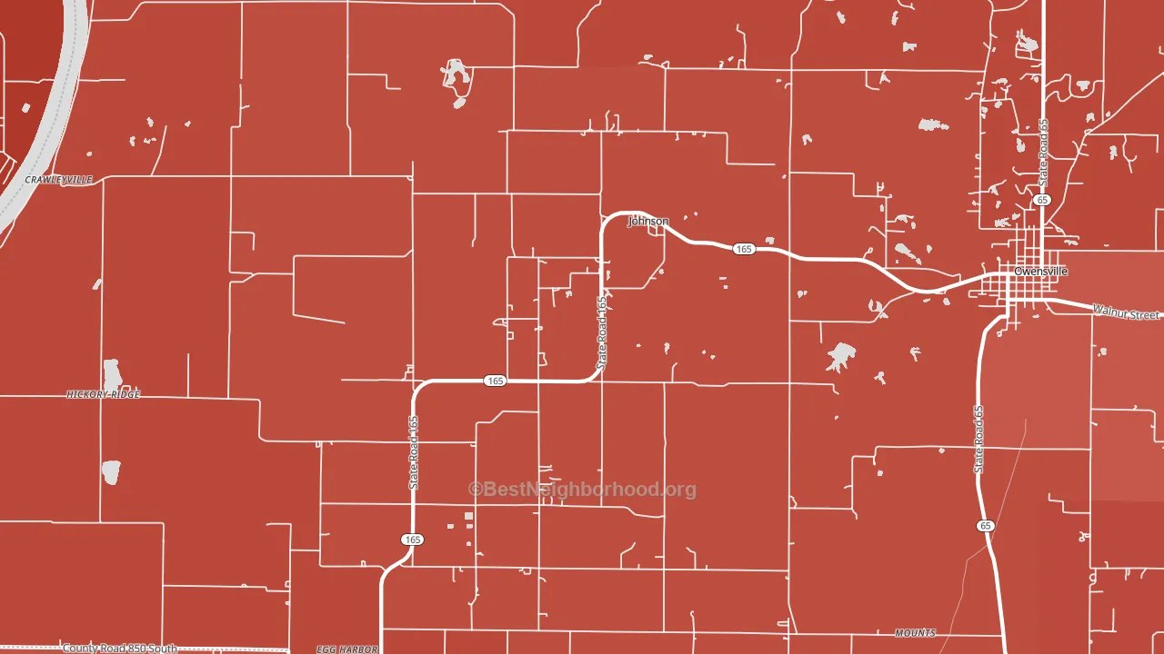 Johnson, IN block-group political-lean map