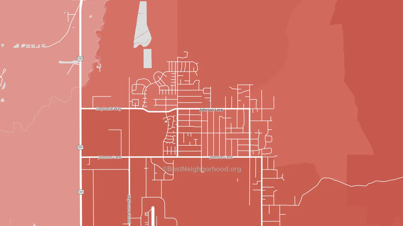 Johnson Lane, NV block-group political-lean map
