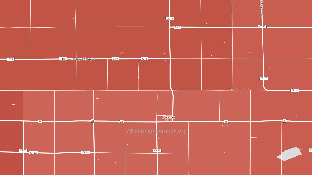 Johnson, MN block-group political-lean map