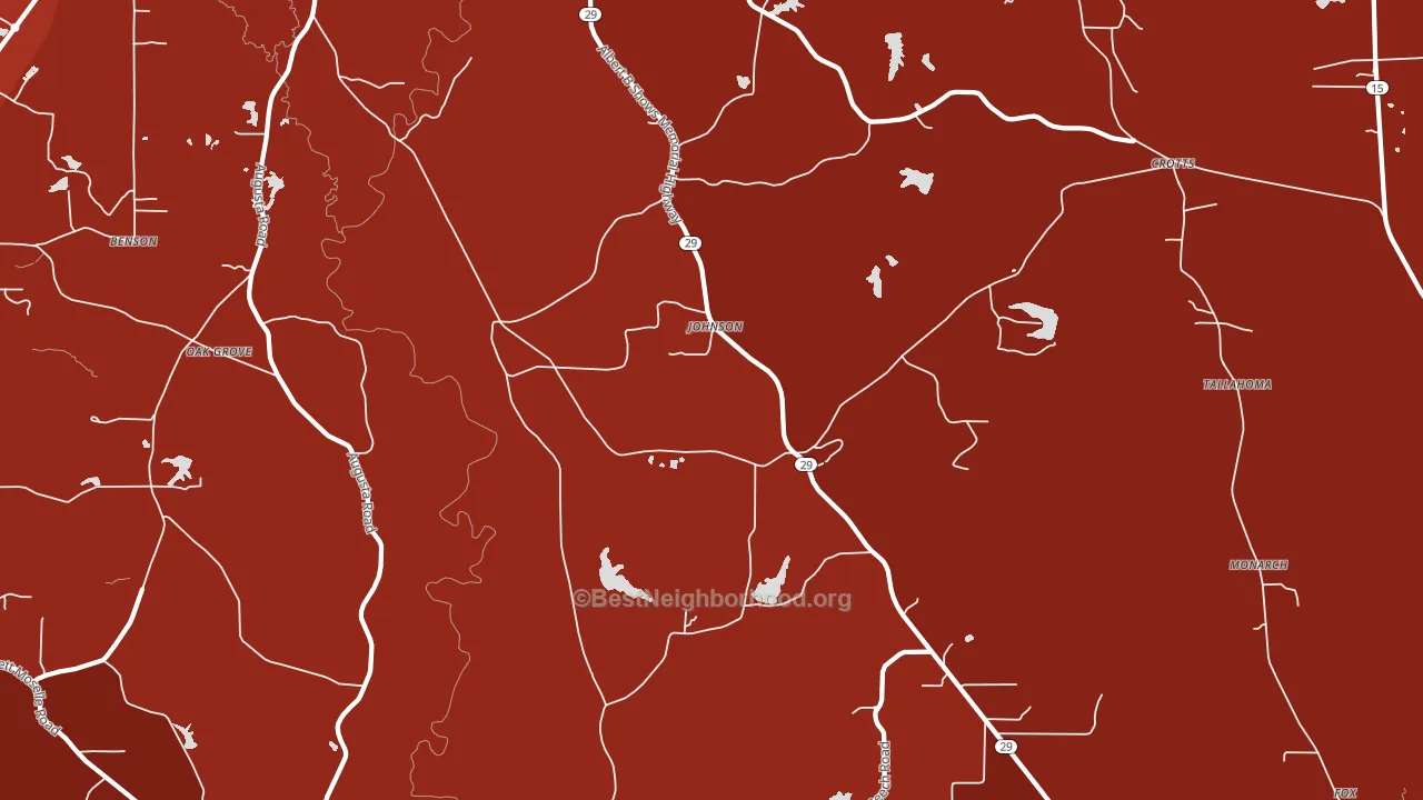 Johnson, MS block-group political-lean map