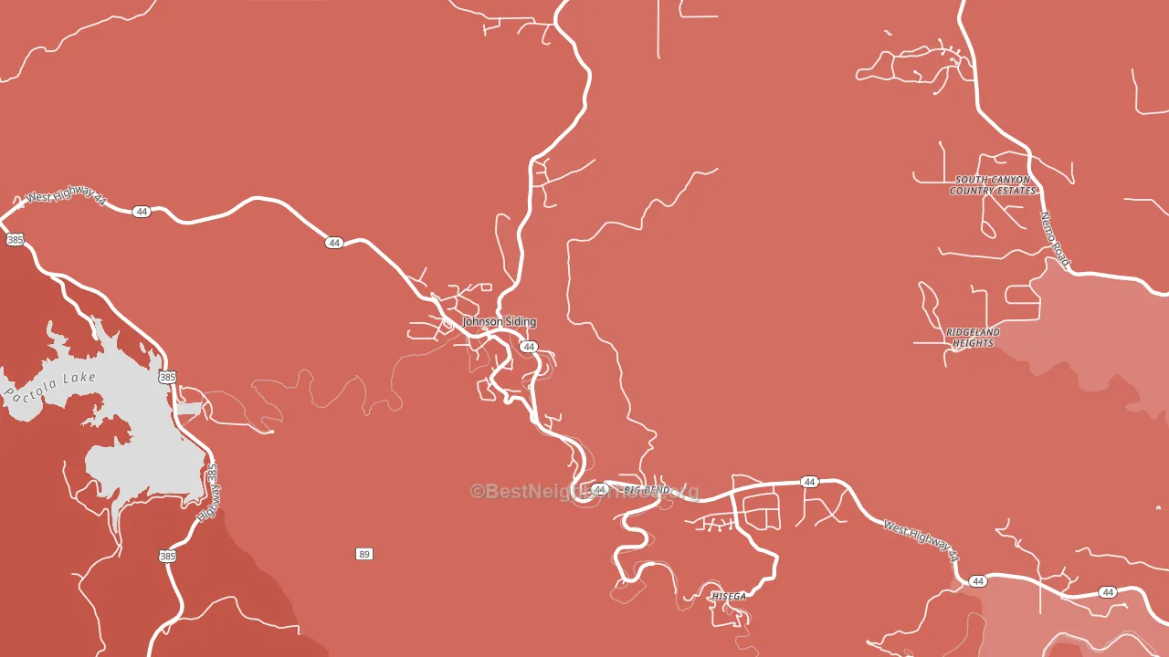 Johnson Siding, SD block-group political-lean map