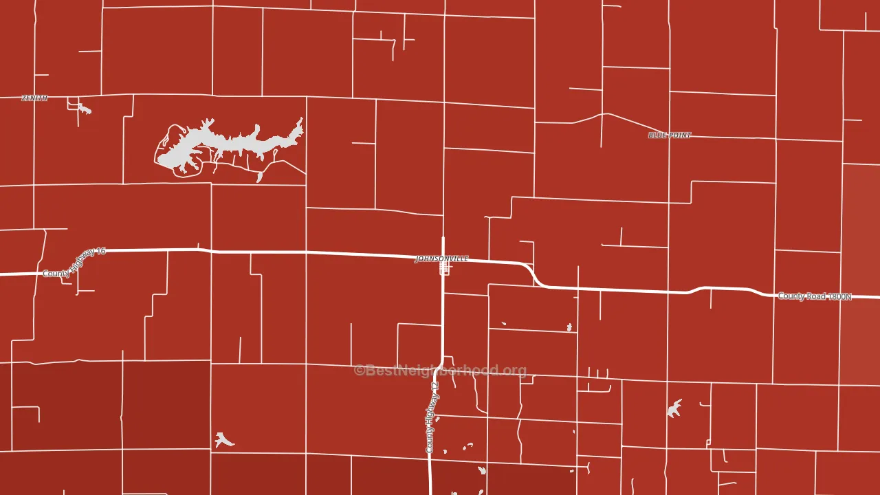 Johnsonville, IL block-group political-lean map