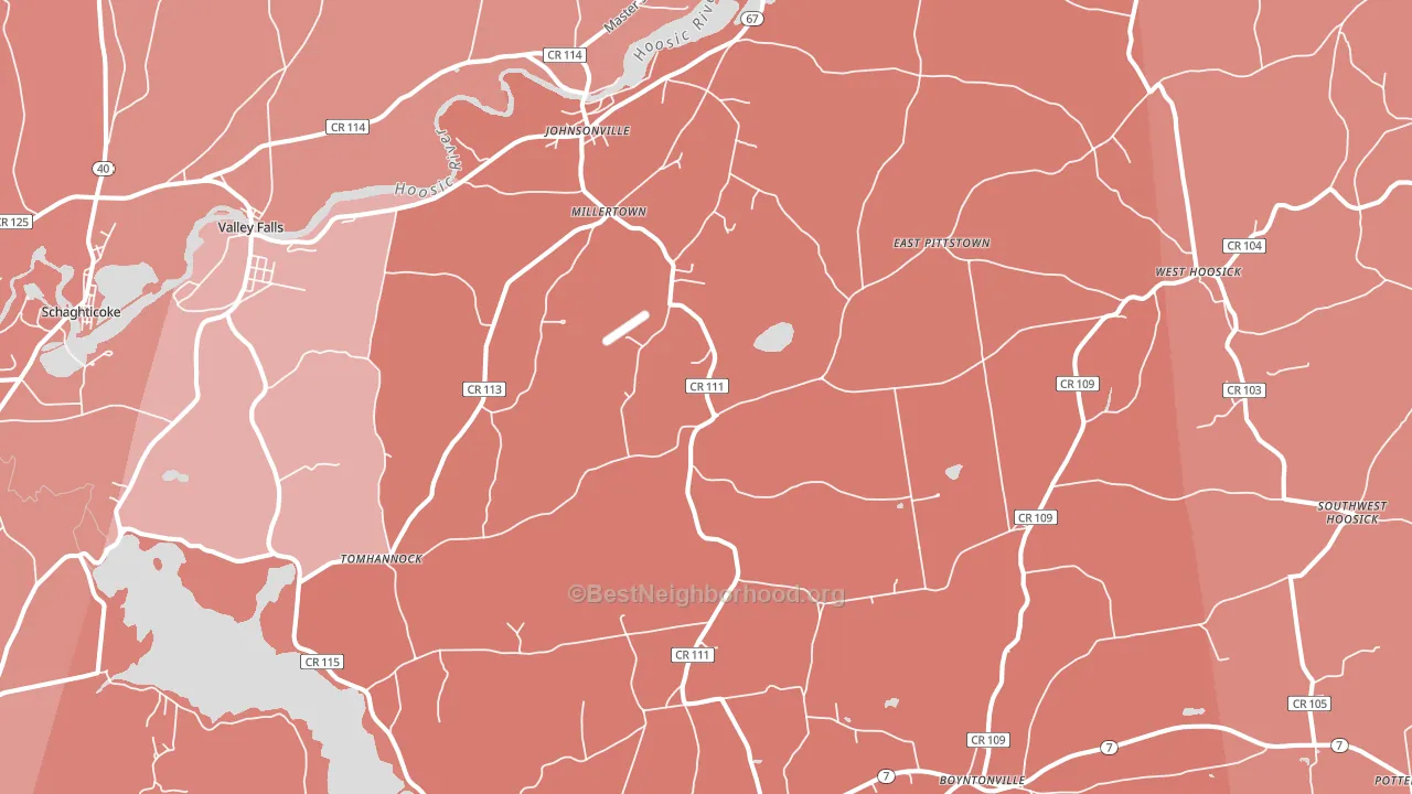 Johnsonville, NY block-group political-lean map
