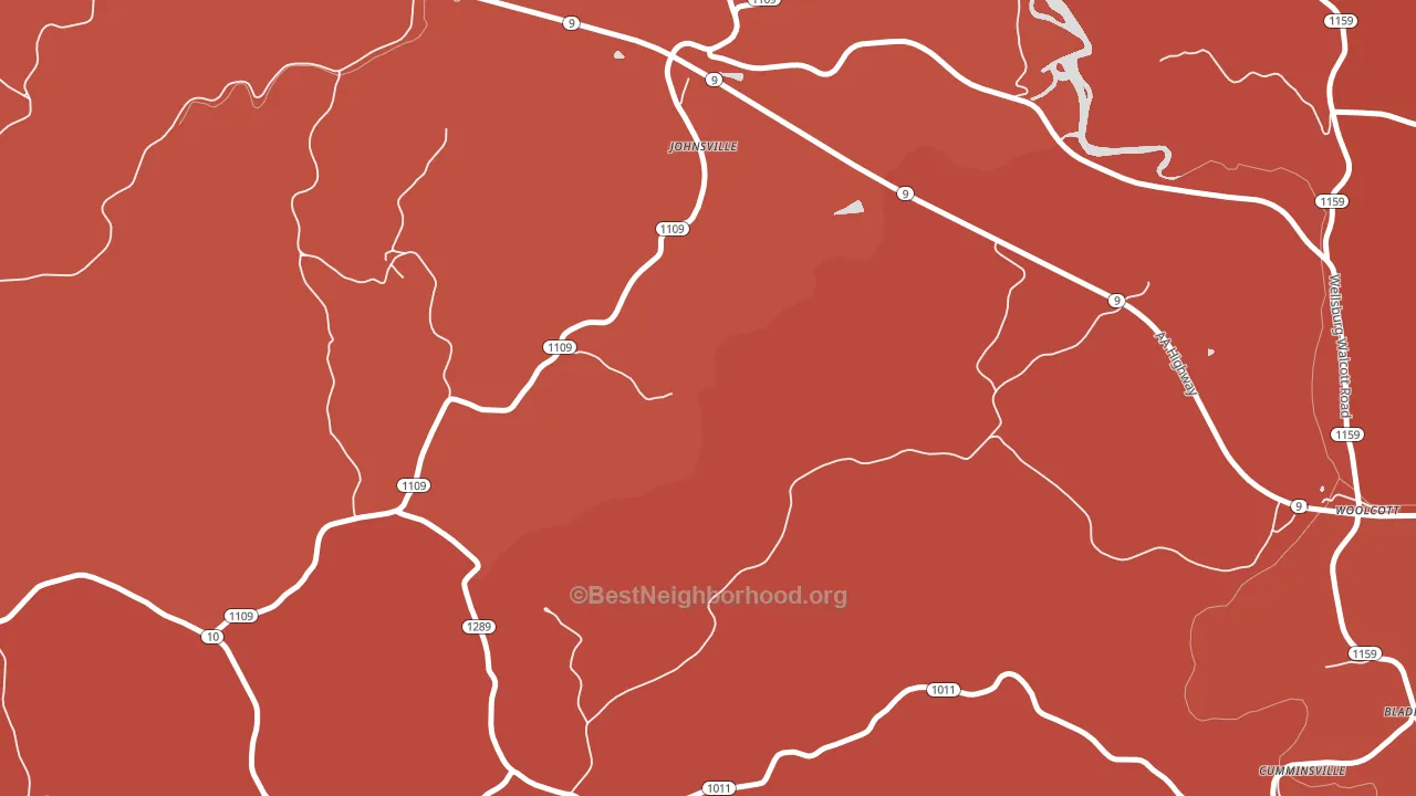 Johnsville, KY block-group political-lean map