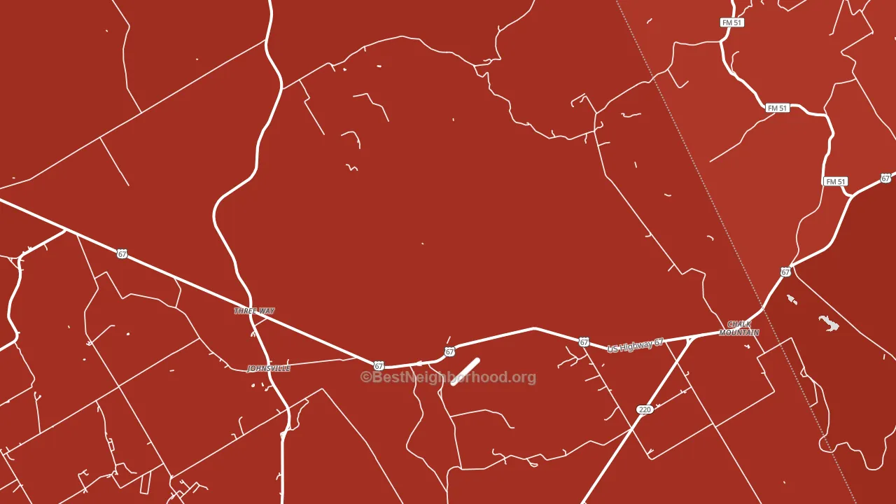 Johnsville, TX block-group political-lean map