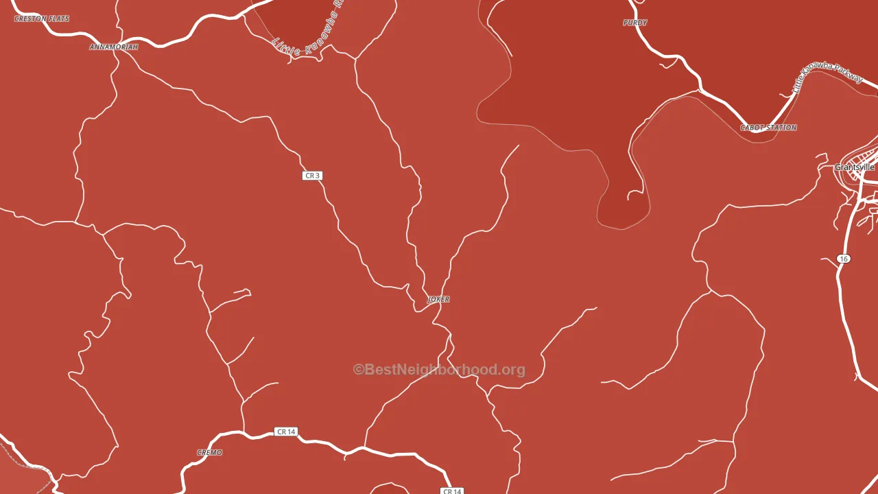 Joker, WV block-group political-lean map