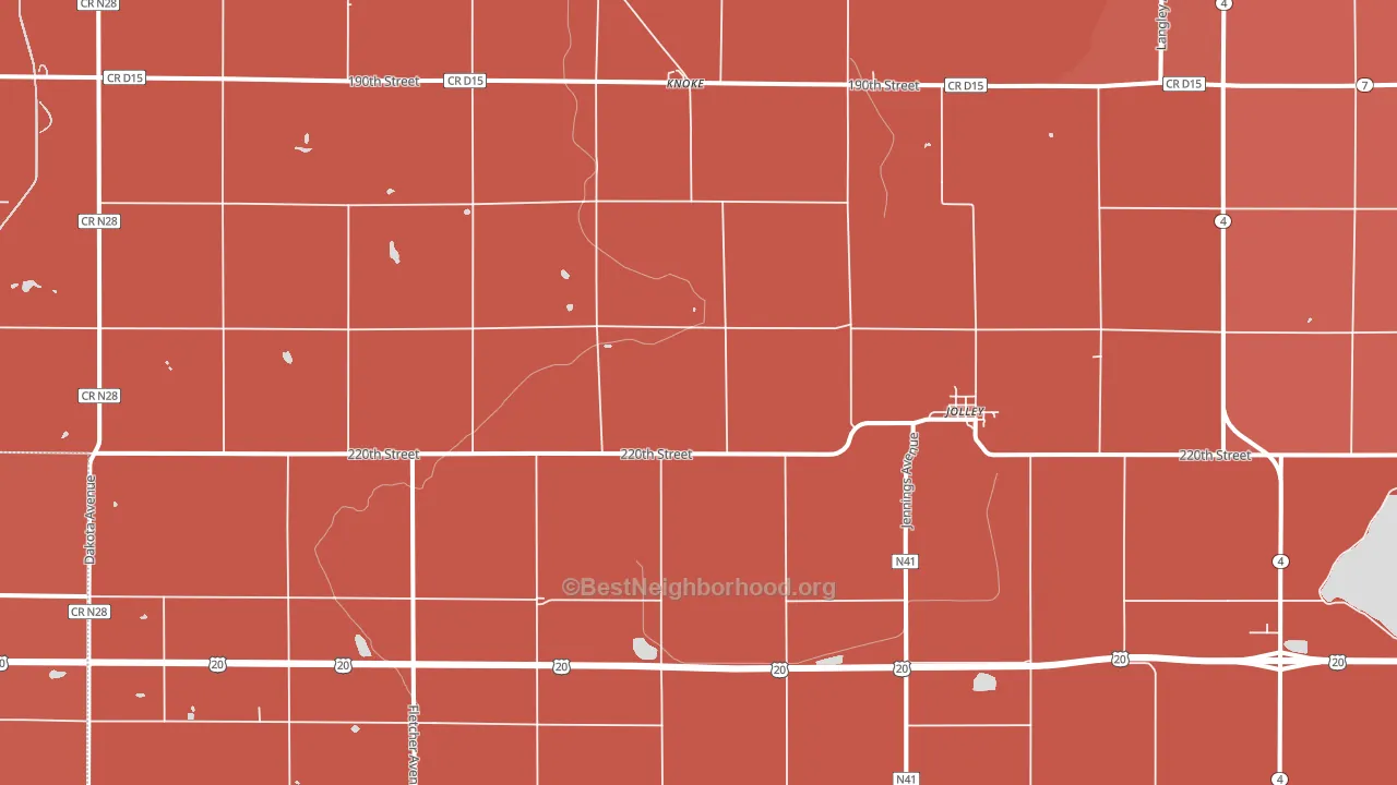 Jolley, IA block-group political-lean map