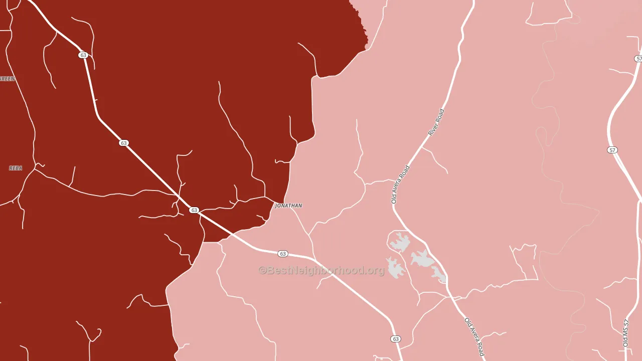 Jonathan, MS block-group political-lean map