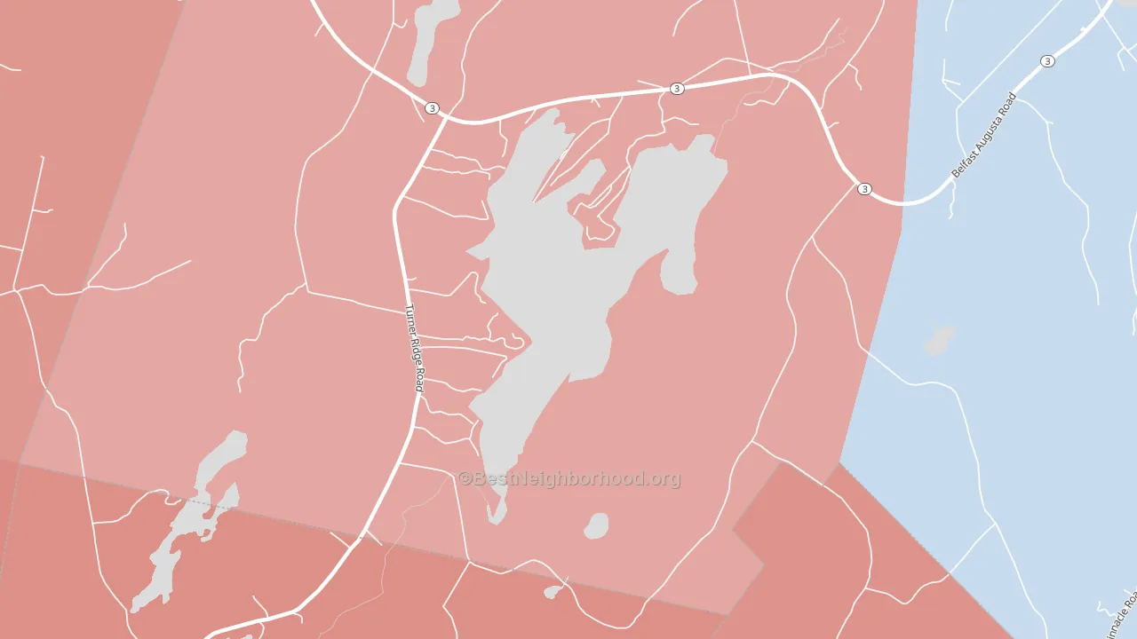 Jones Corner, ME block-group political-lean map