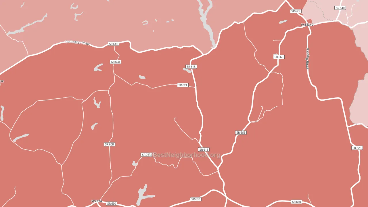 Jones Corner, VA block-group political-lean map
