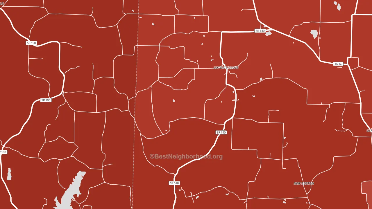Jones Mill, TN block-group political-lean map