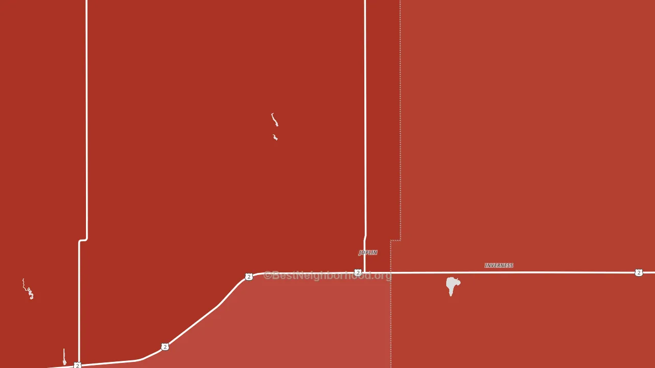 Joplin, MT block-group political-lean map