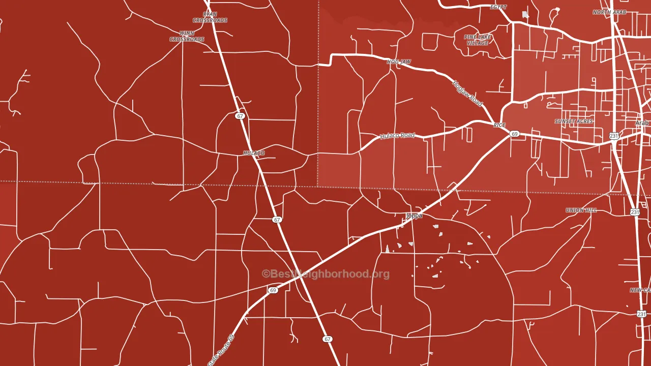 Joppa, AL block-group political-lean map