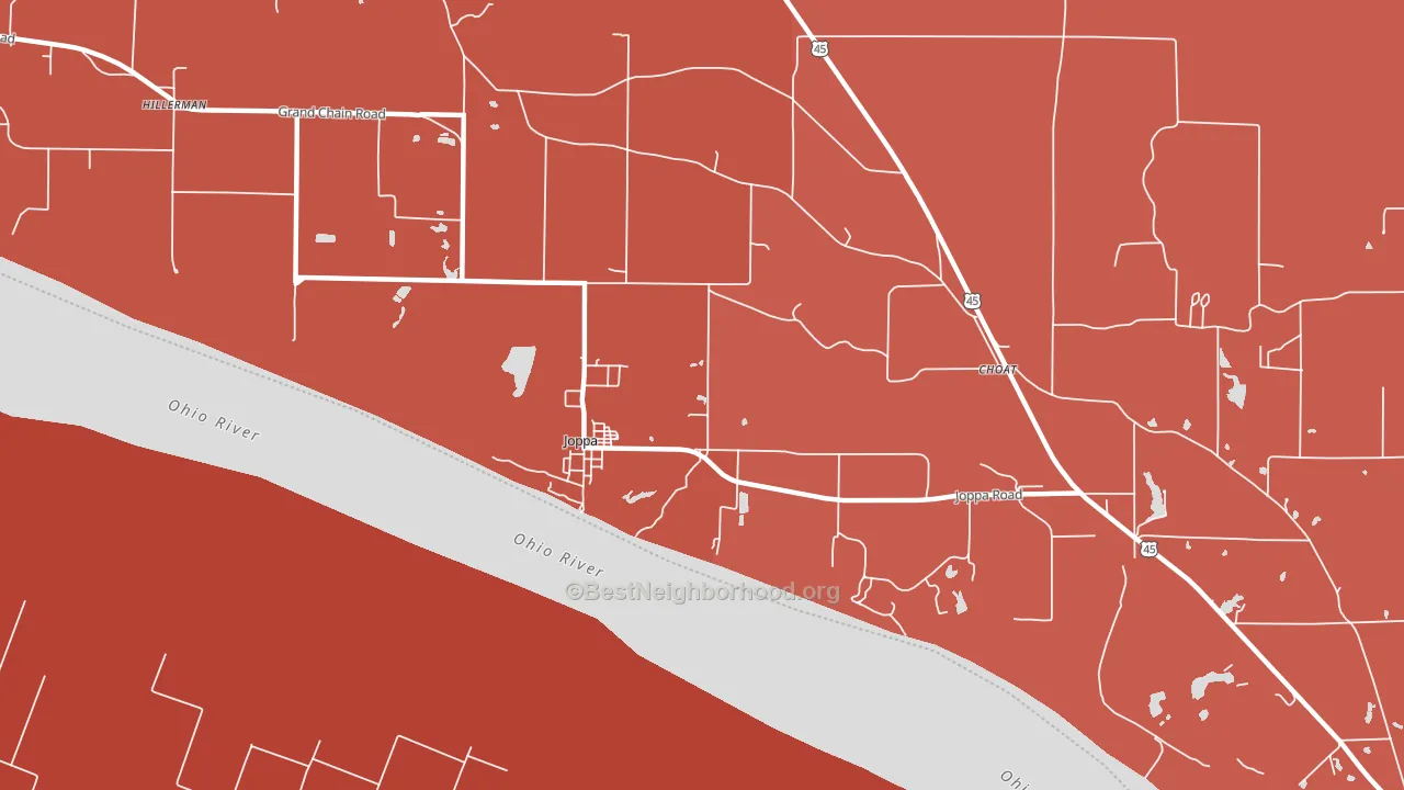 Joppa, IL block-group political-lean map