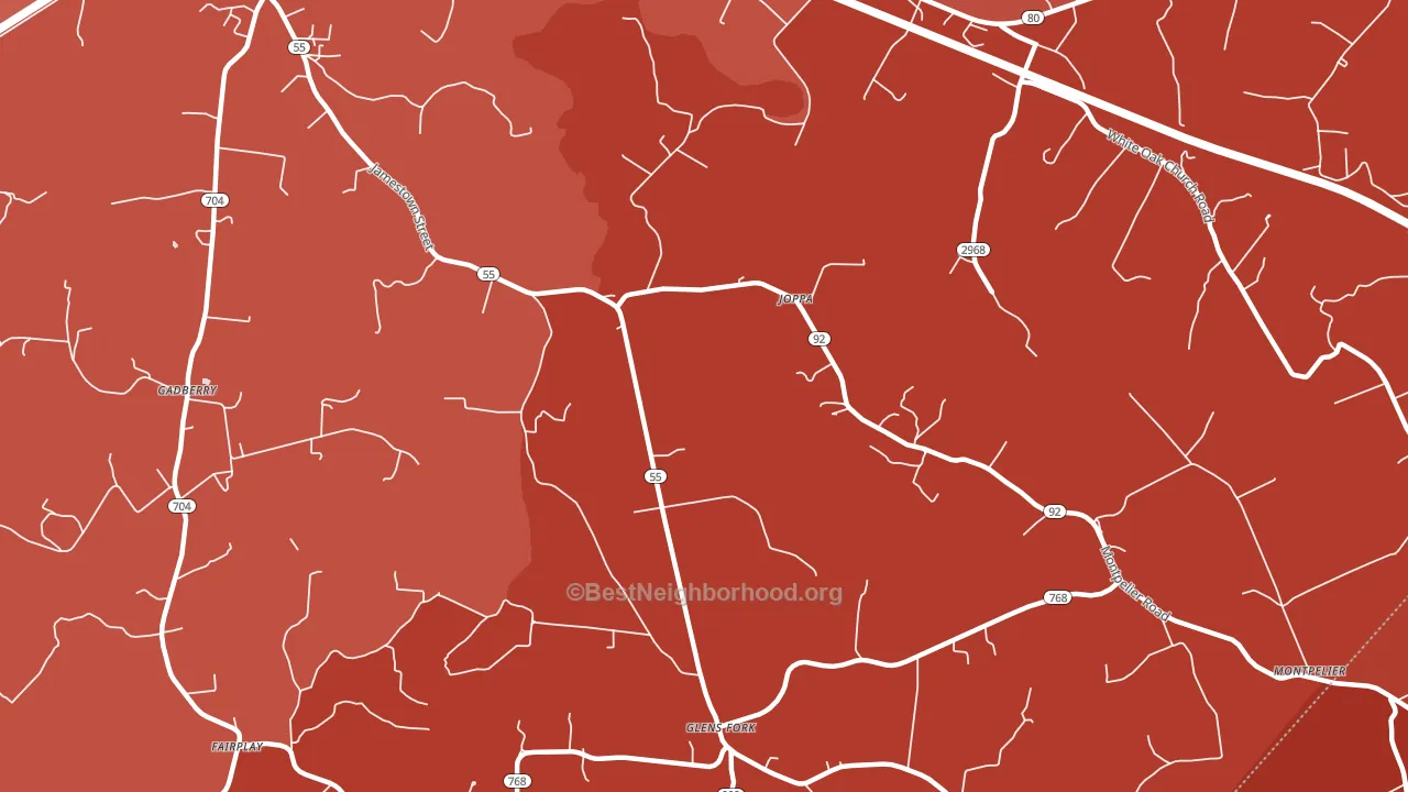 Joppa, KY block-group political-lean map