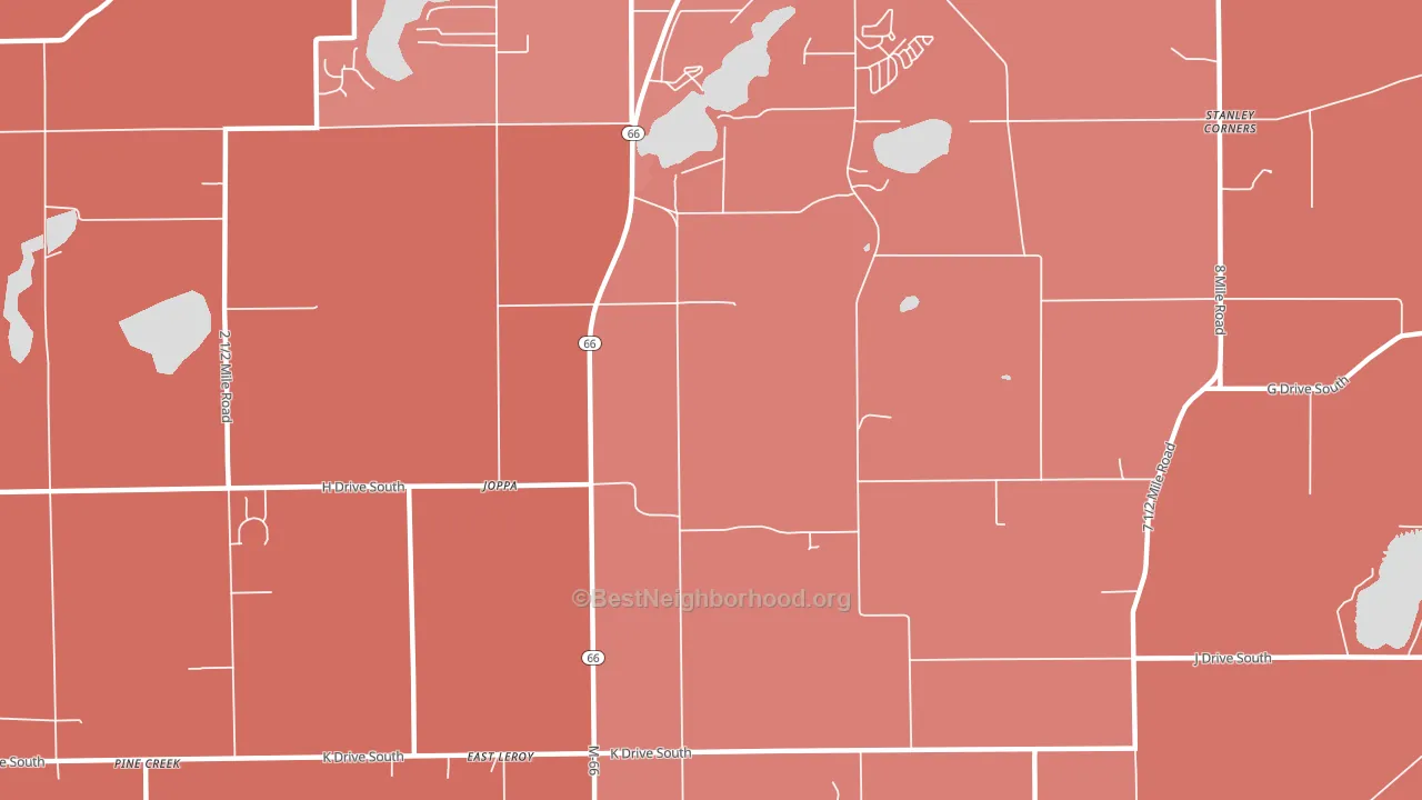 Joppa, MI block-group political-lean map