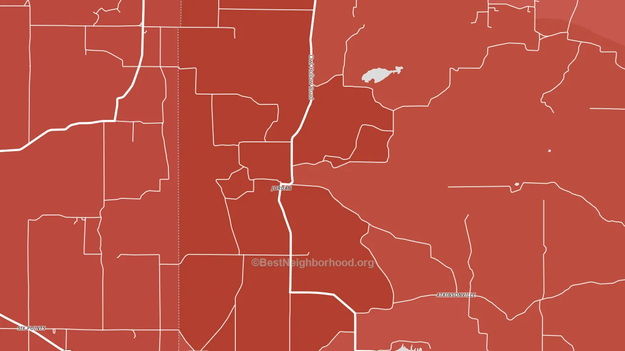 Jordan, IN block-group political-lean map