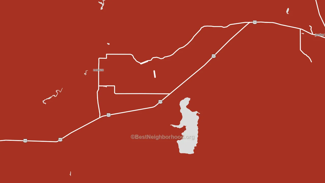 Jordan Valley, OR block-group political-lean map