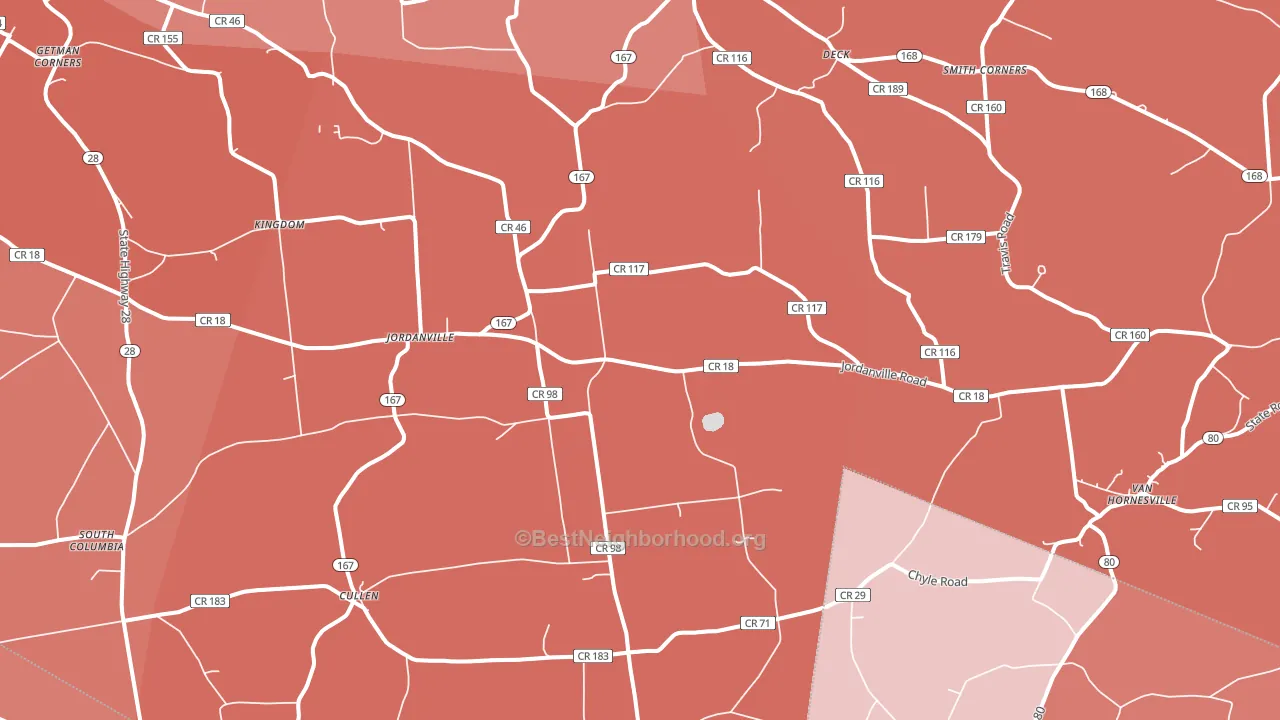 Jordanville, NY block-group political-lean map