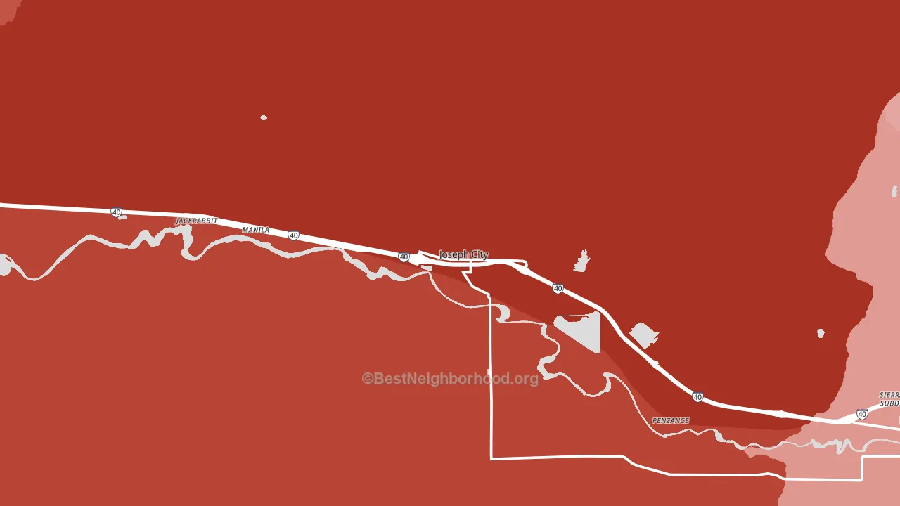Joseph City, AZ block-group political-lean map