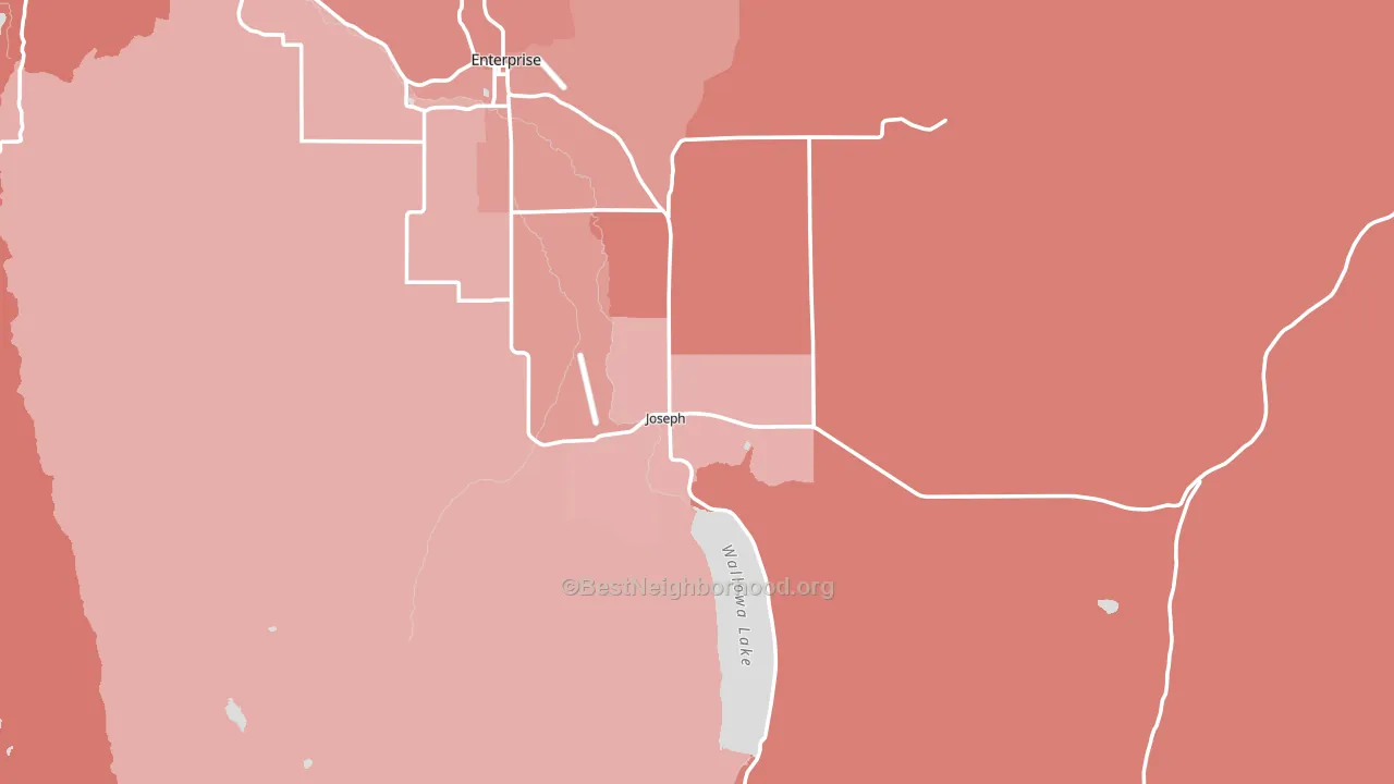 Joseph, OR block-group political-lean map