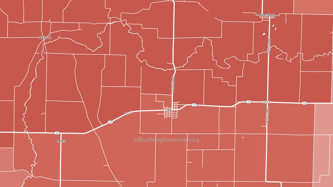 Joy, IL block-group political-lean map