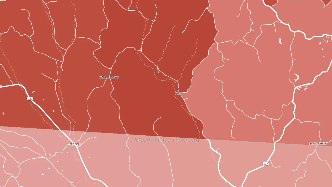 Joy, OH block-group political-lean map