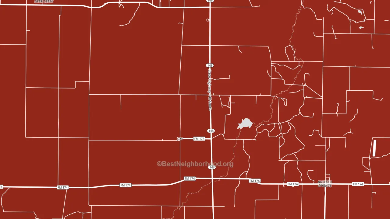 Joy, TX block-group political-lean map