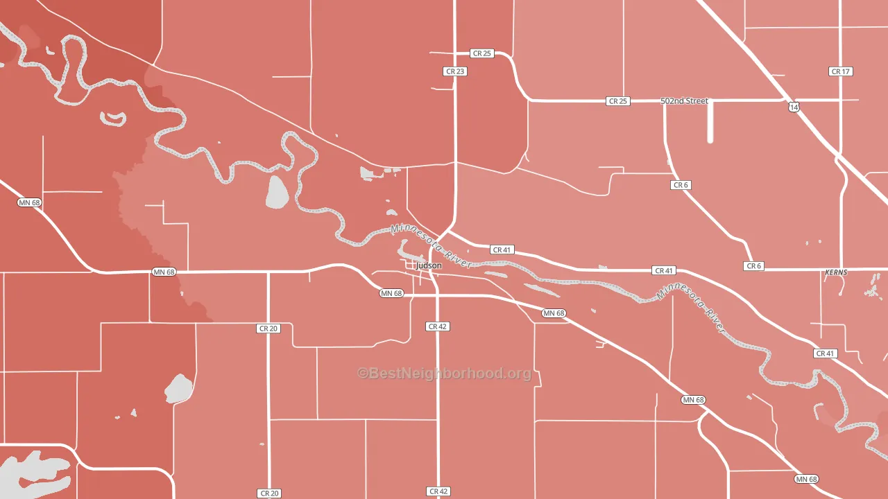 Judson, MN block-group political-lean map