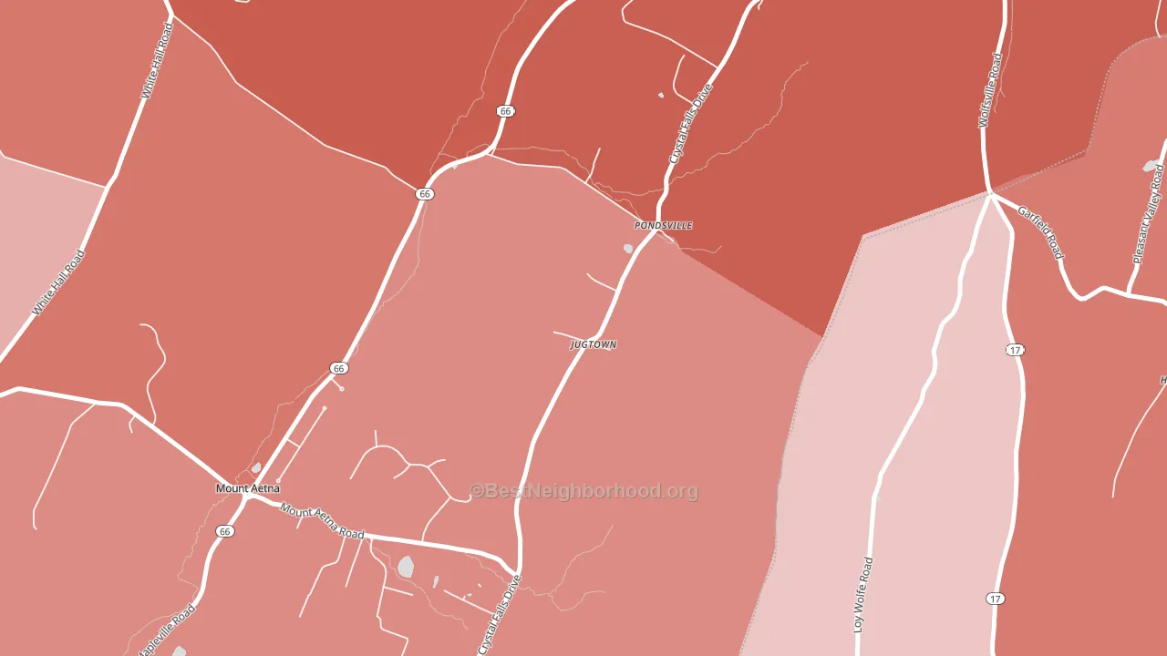 Jugtown, MD block-group political-lean map