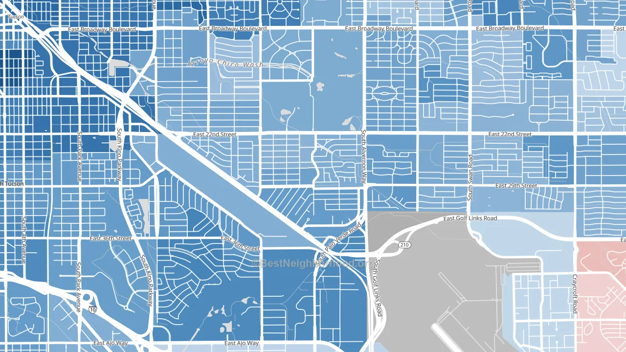 Julia Keen, Tucson, AZ block-group political-lean map