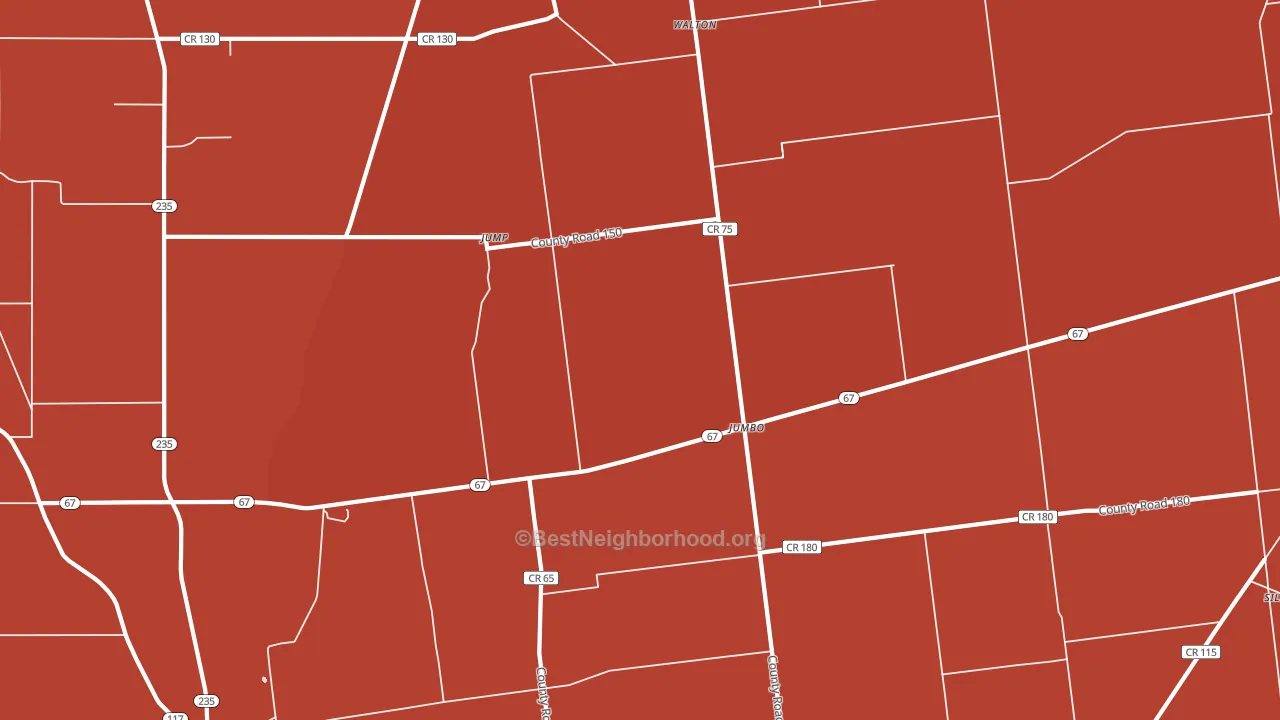 Jump, OH block-group political-lean map