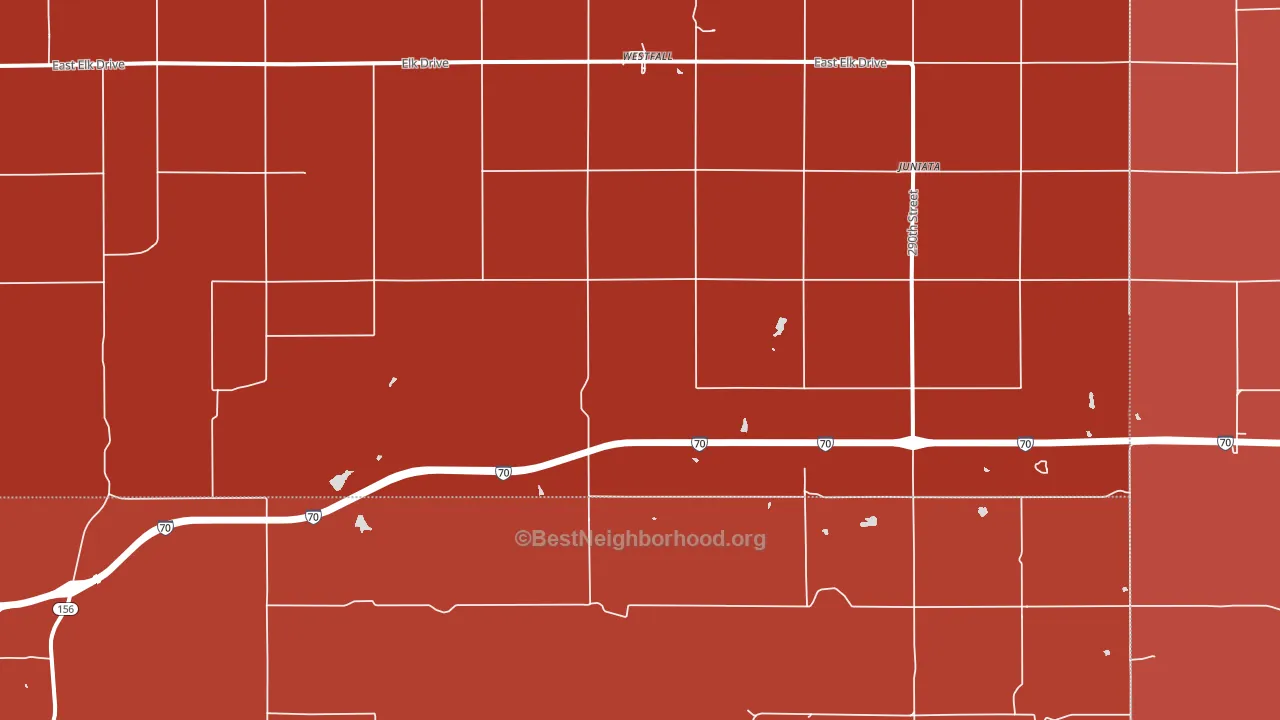 Juniata, KS block-group political-lean map