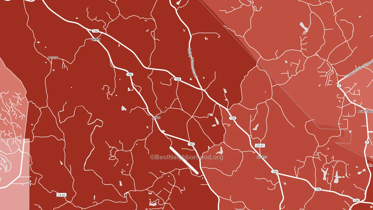 Juno, GA block-group political-lean map