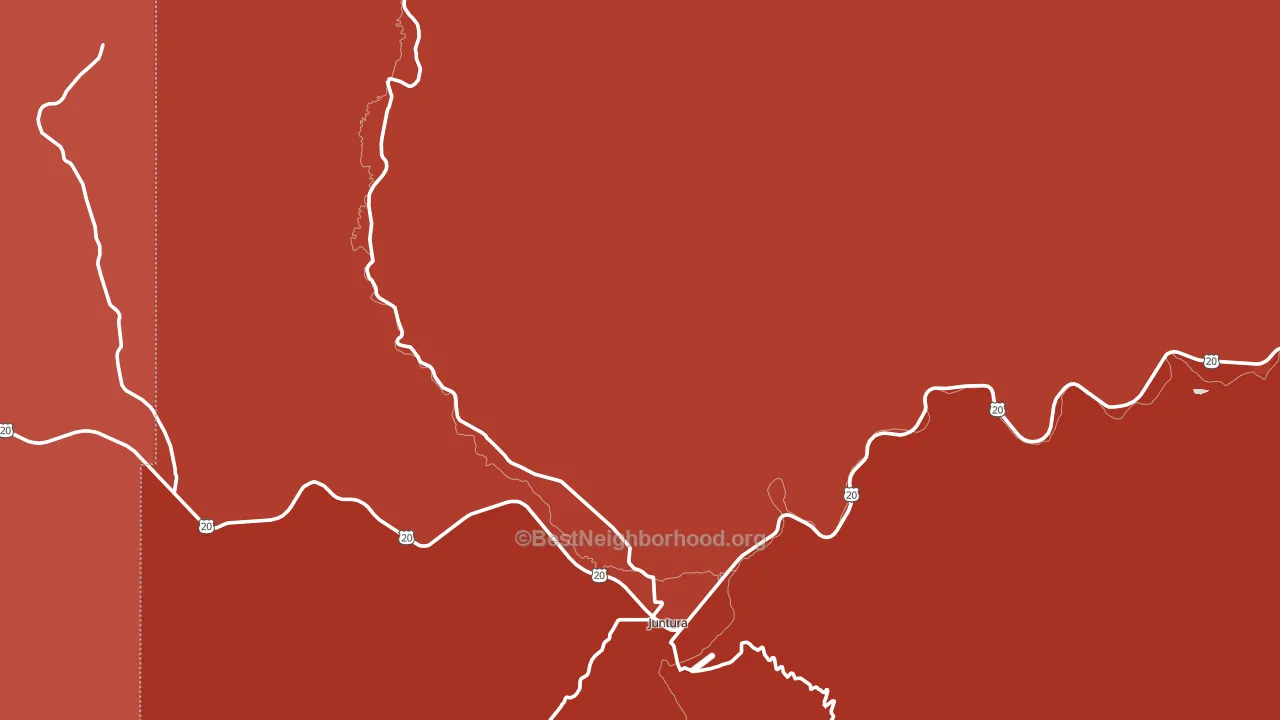 Juntura, OR block-group political-lean map