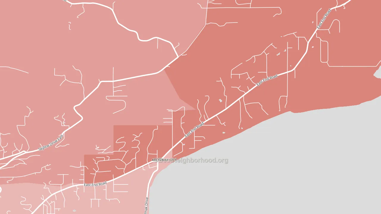 Kachemak, AK block-group political-lean map