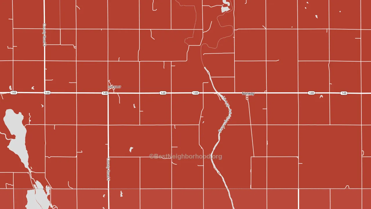 Kackley, KS block-group political-lean map
